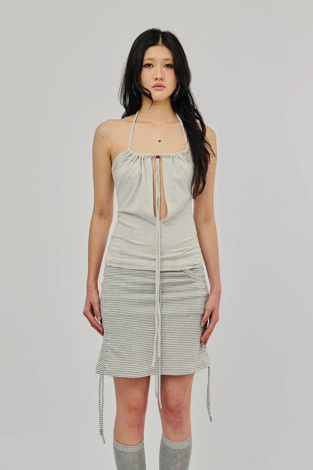 HOCUS STRIPED SKORT GREY