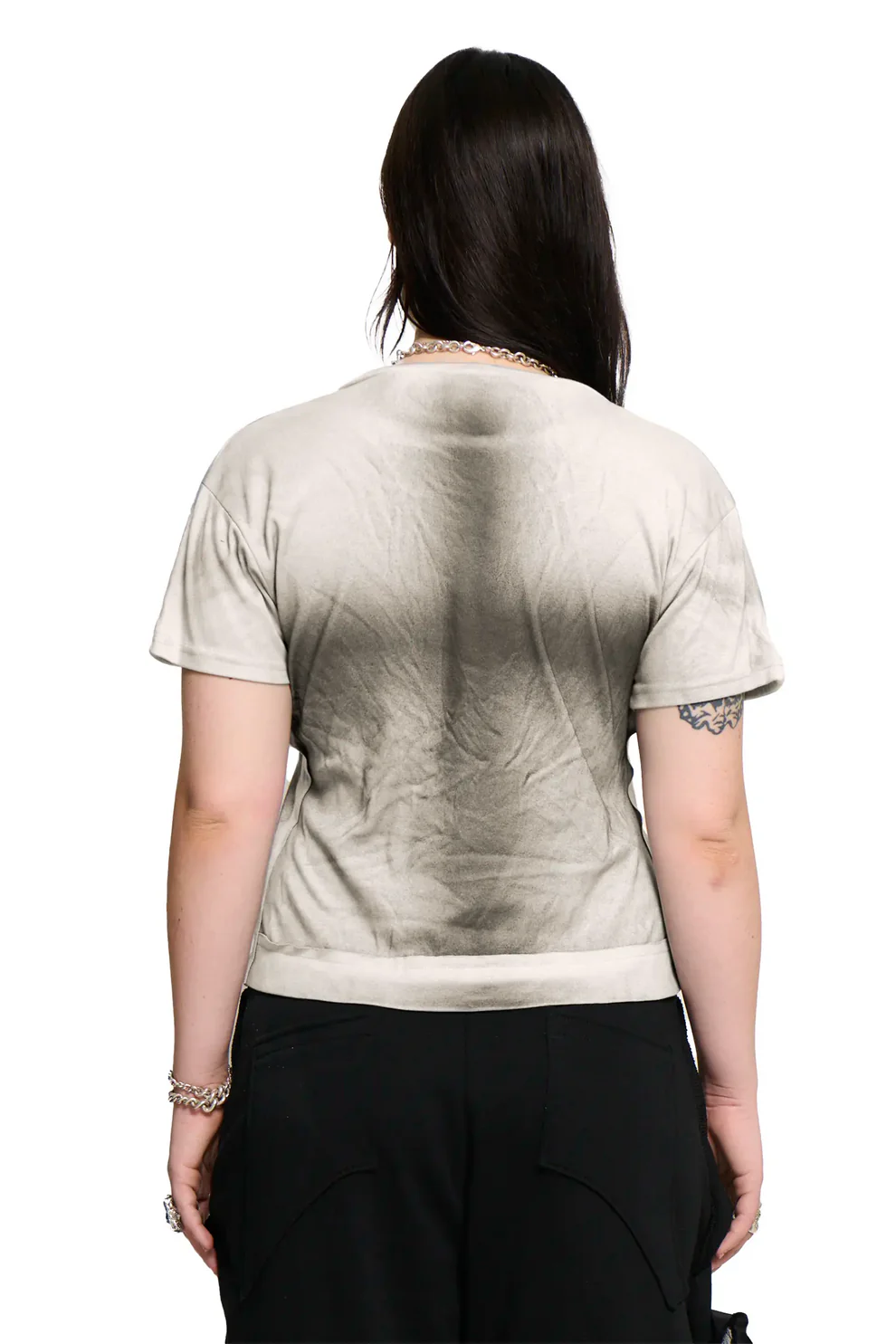 PLACKED T-SHIRT WHITE