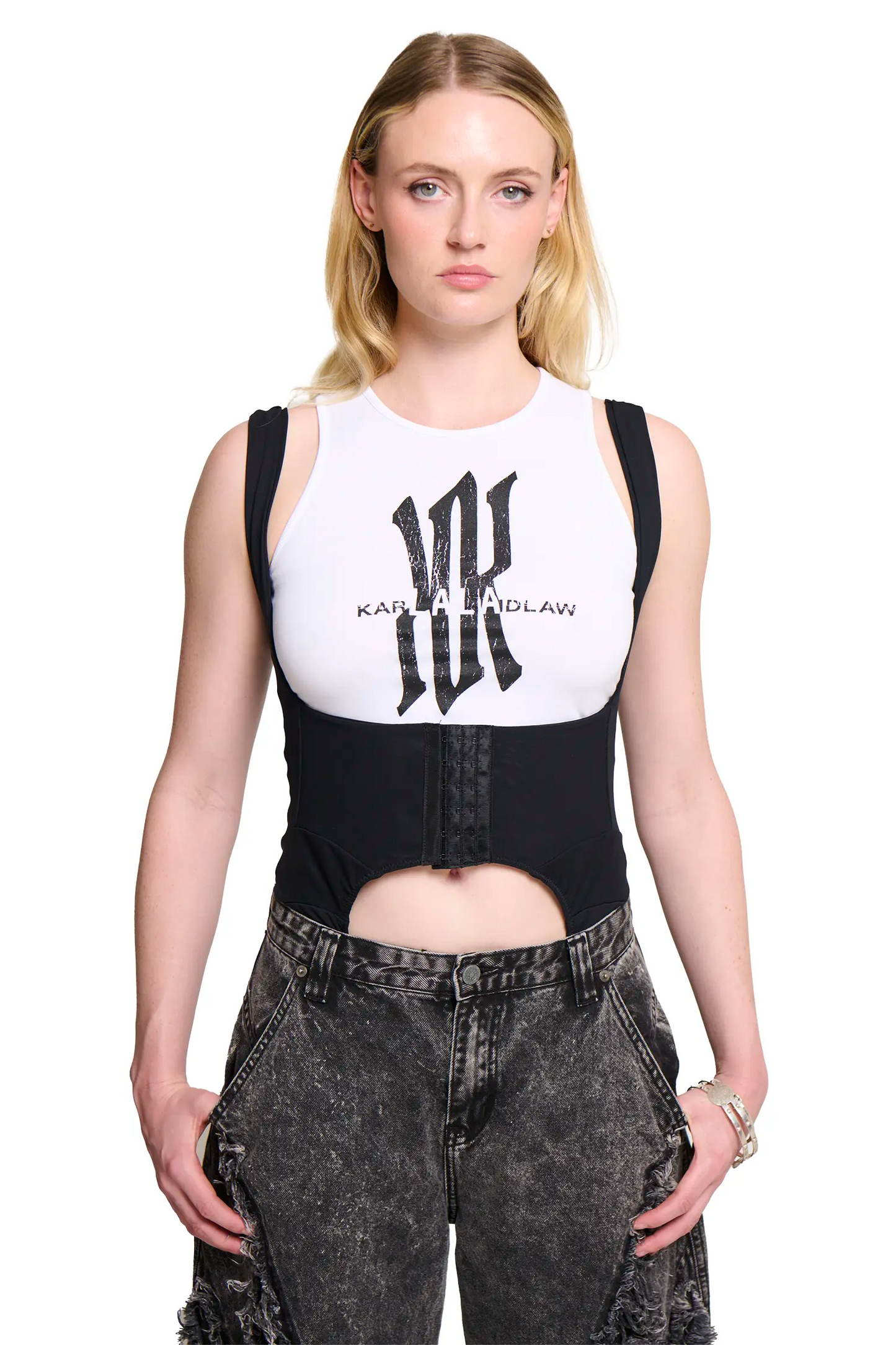 MESH PLAYSUIT BLACK