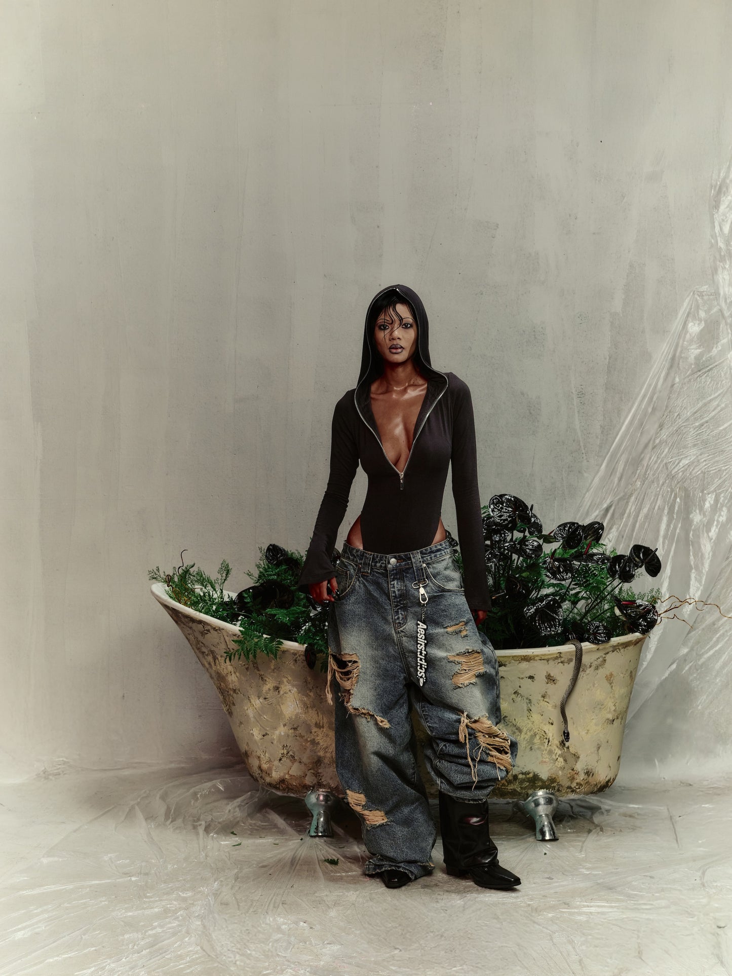 PHASE CAMO DENIM PANTS