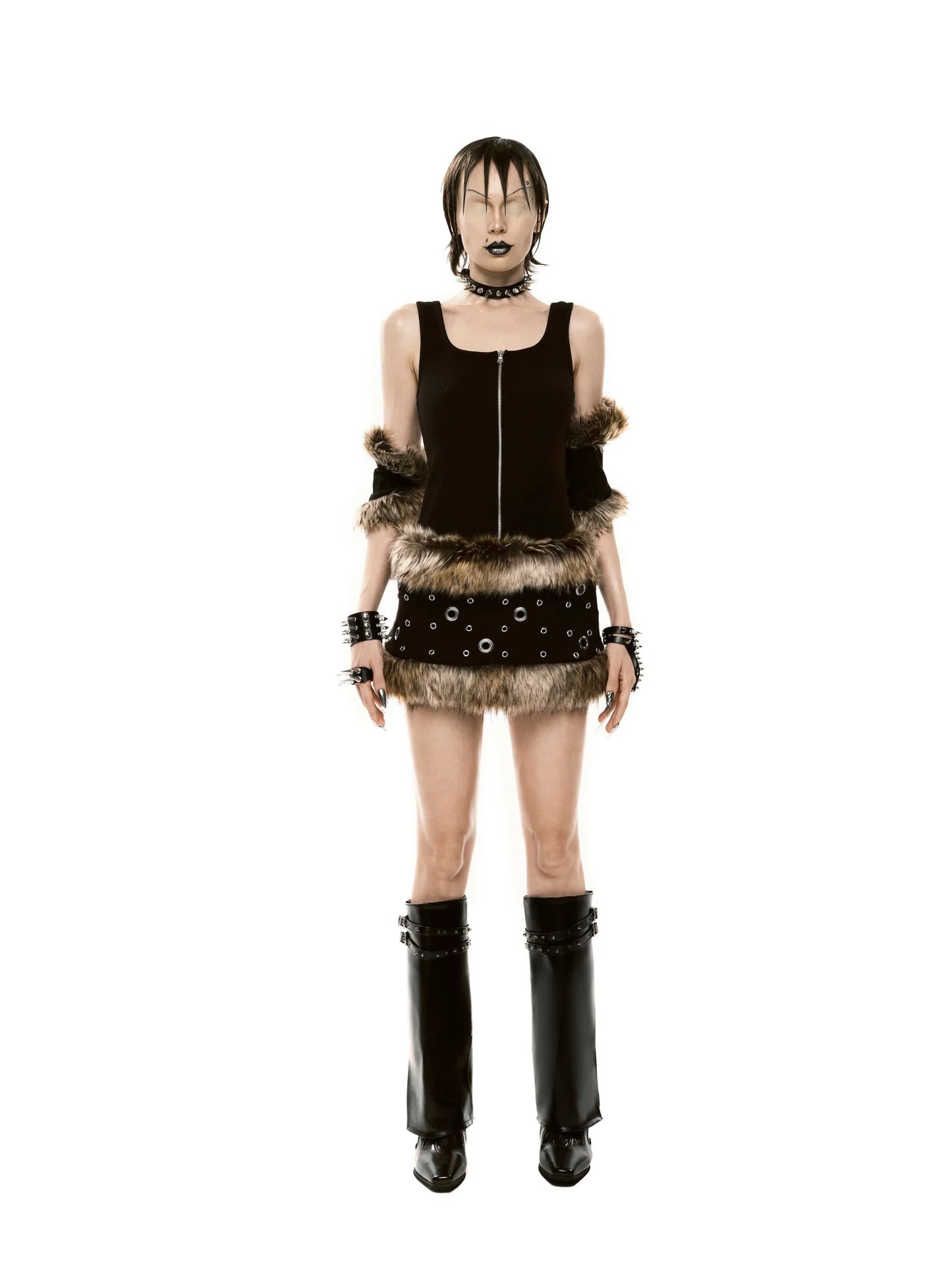 REGINA FAUX MINI DRESS