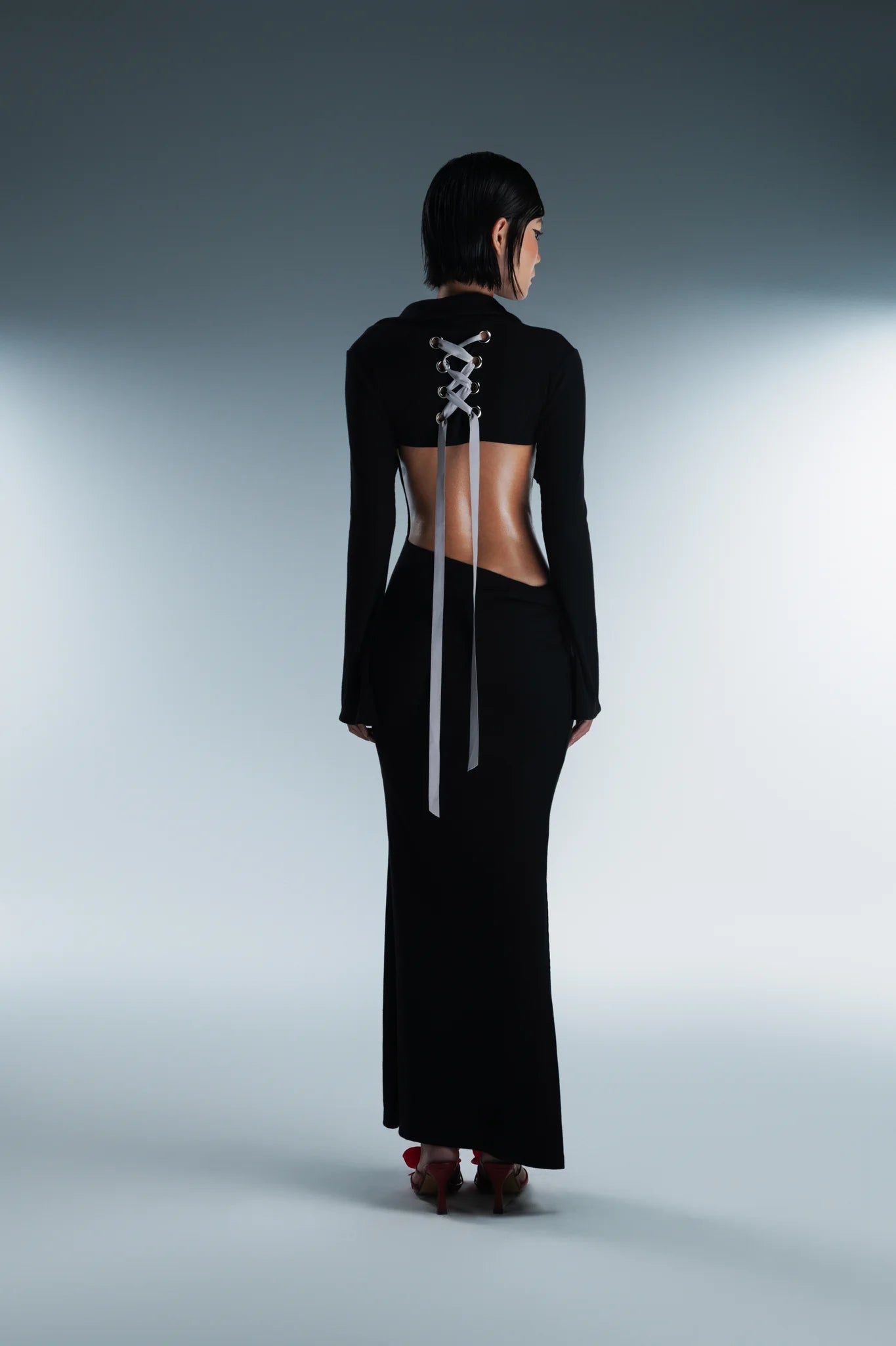 PIERCING KNIT DRESS