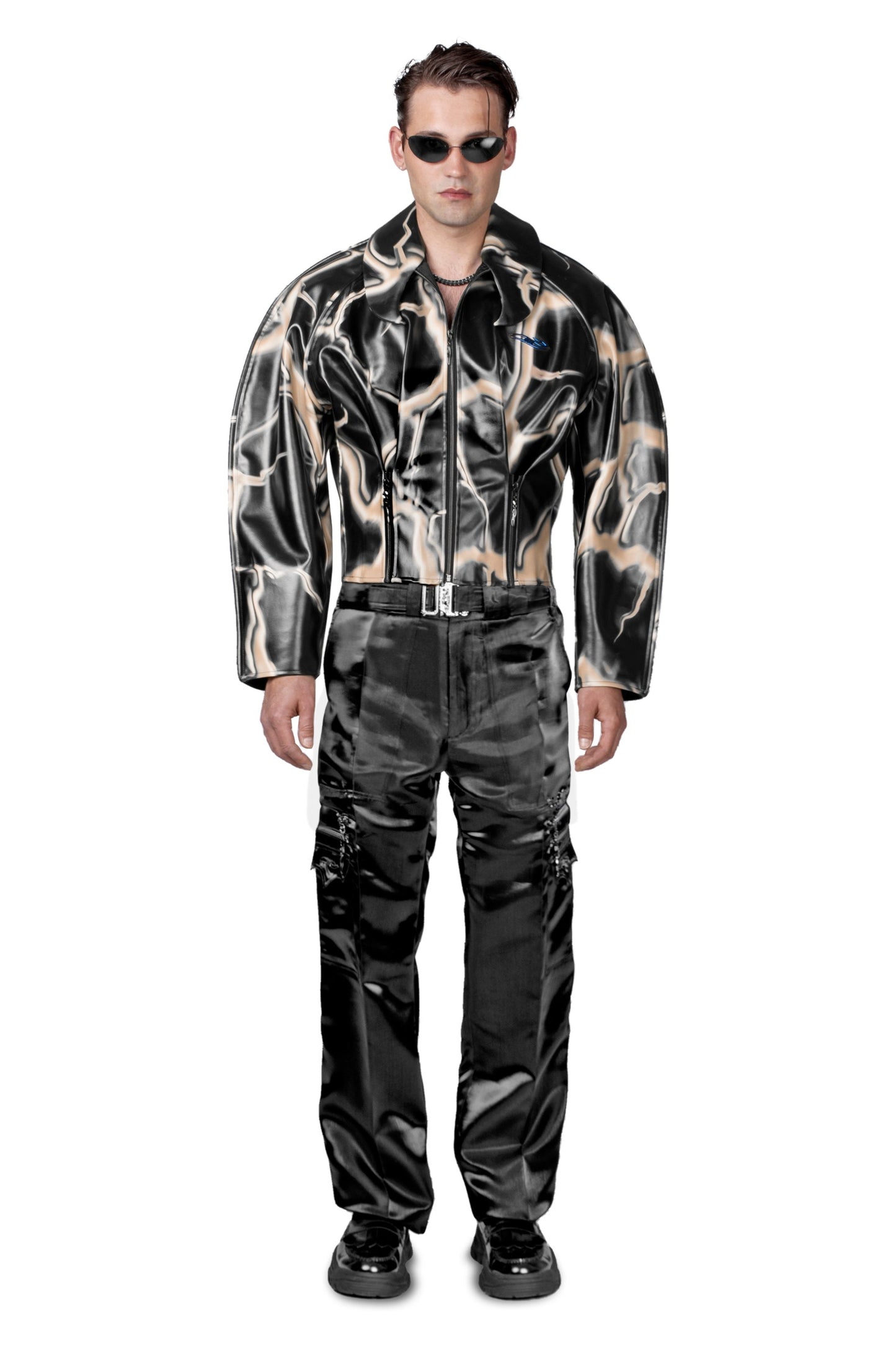 VEINS LEATHER JACKET