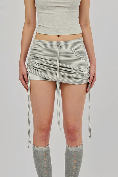 HOCUS STRIPED SKORT GREY