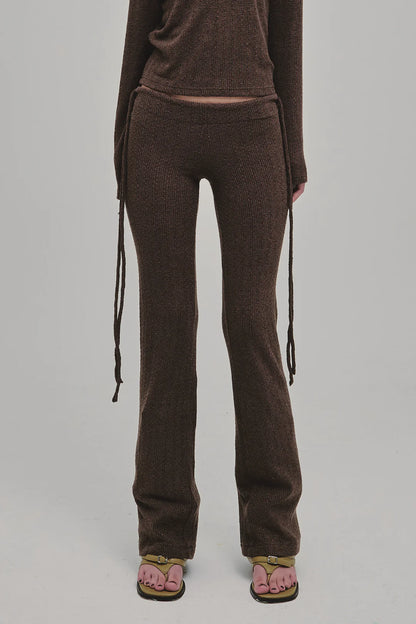 DAZED KNIT PANTS BROWN