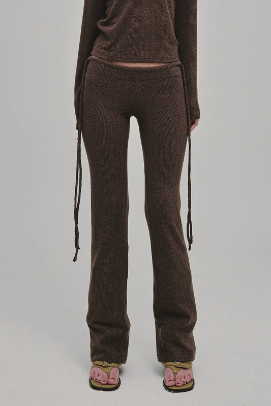 DAZED KNIT PANTS BROWN