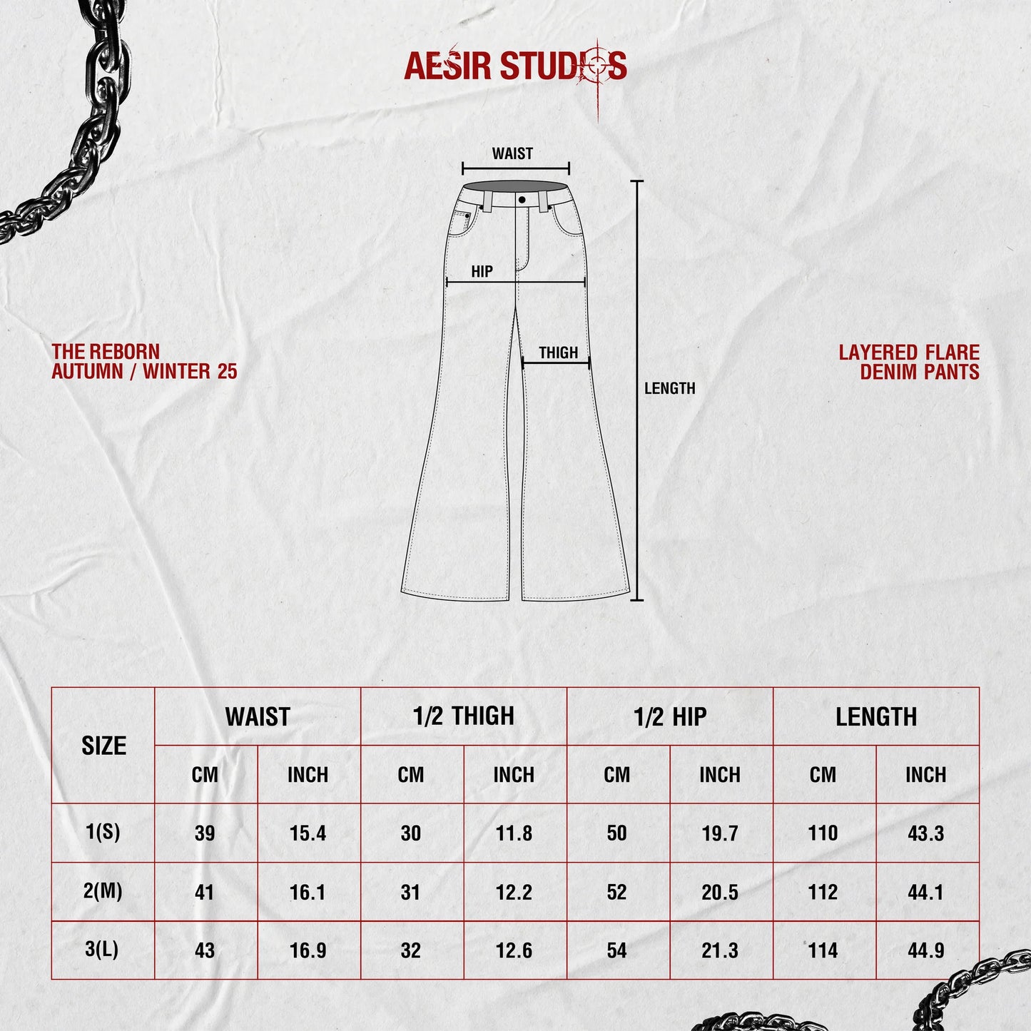 CYCLE LAYERED FLARE DENIM PANTS