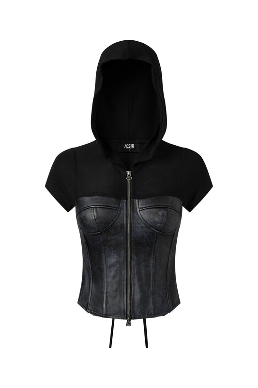 CORSET WAXED HOODIE