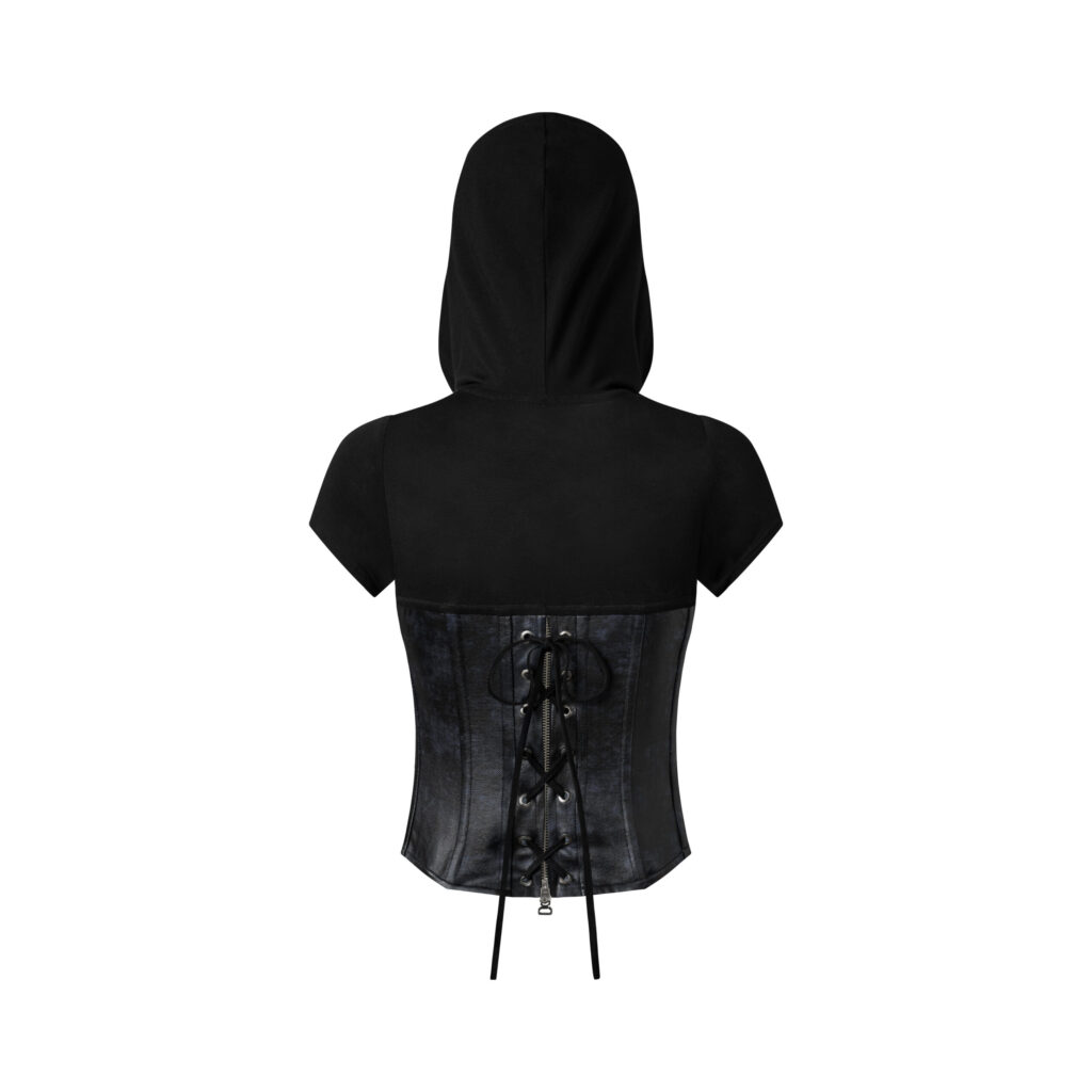 CORSET WAXED HOODIE