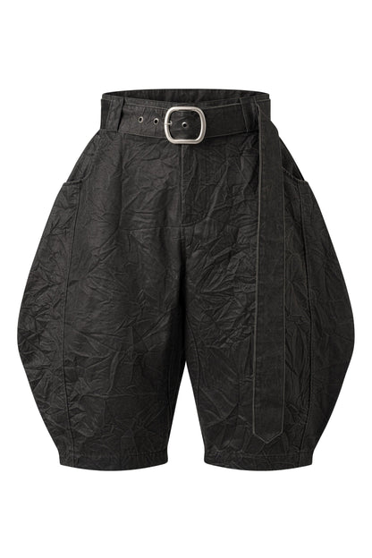 CRINKLE WASH EFFECT SHORT