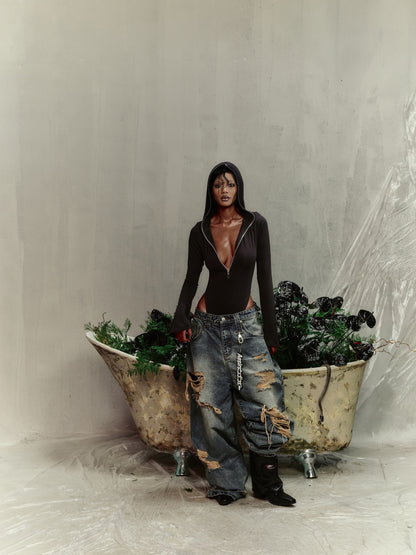 PHASE CAMO DENIM PANTS