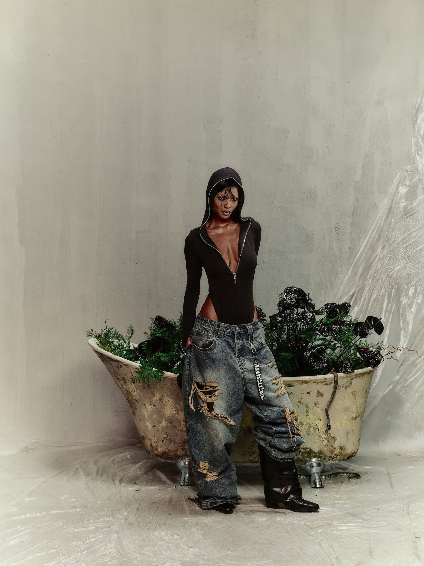 PHASE CAMO DENIM PANTS
