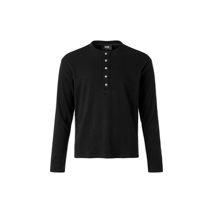 BLACK BUTTON LONGSLEEVE