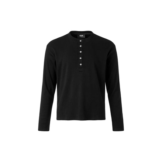 BLACK BUTTON LONGSLEEVE