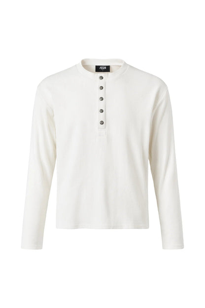 WHITE BUTTON LONGSLEEVE