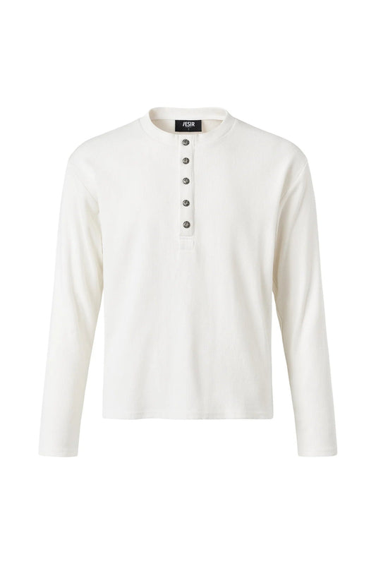 WHITE BUTTON LONGSLEEVE