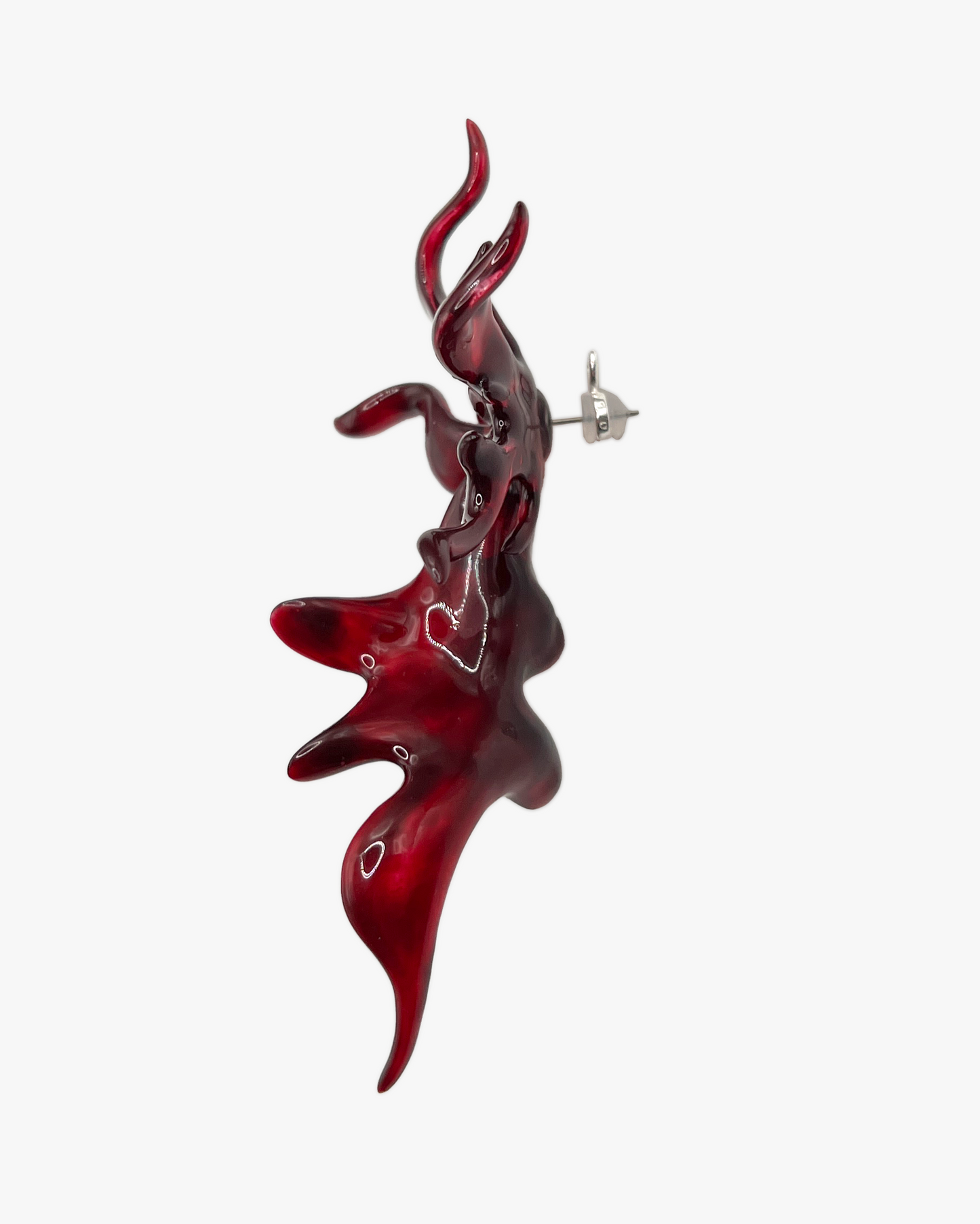 SCUPTURAL FLOWER EARRING