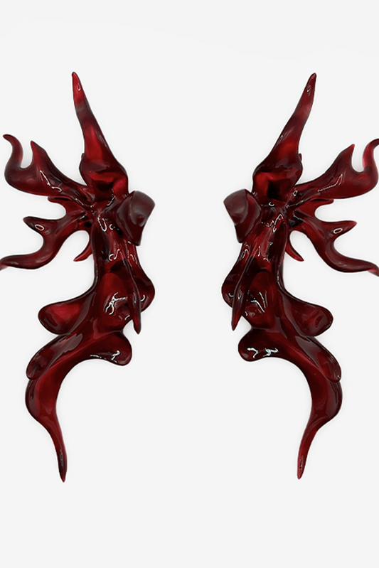 SCUPTURAL FLOWER EARRING