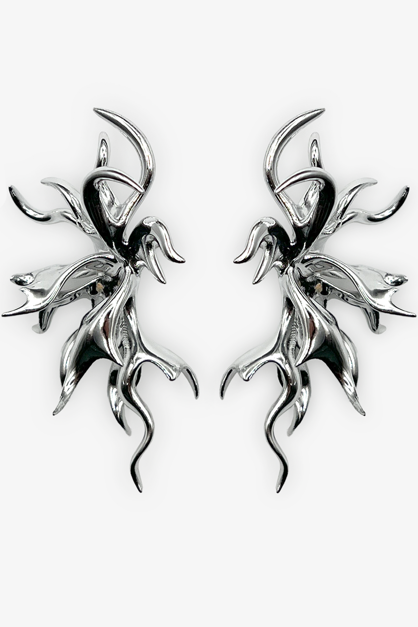 METALLIC CORAL EARRINGS