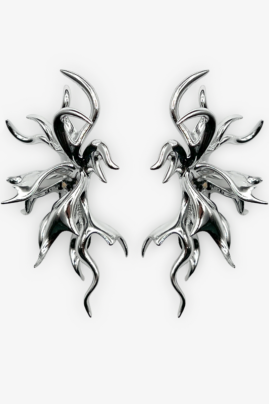 METALLIC CORAL EARRINGS