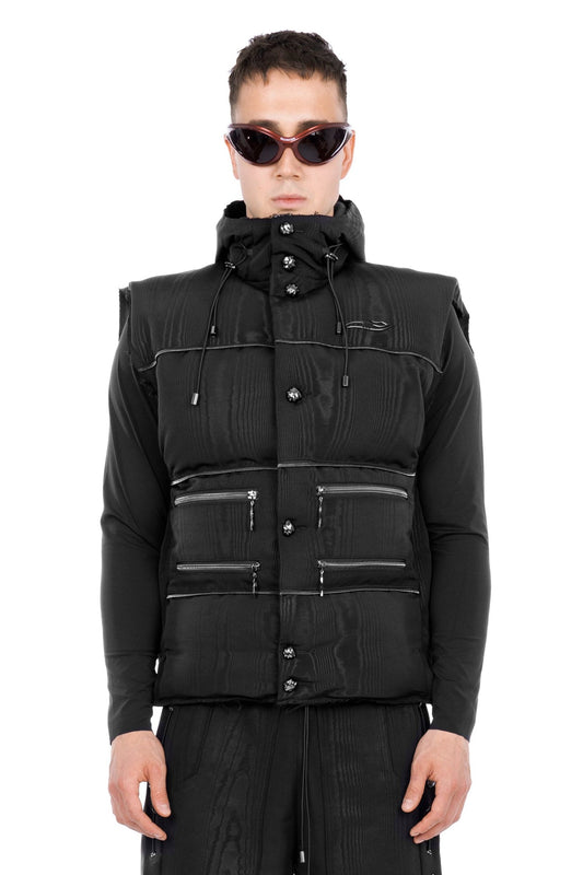 TRACK PUFFER VEST BLACK