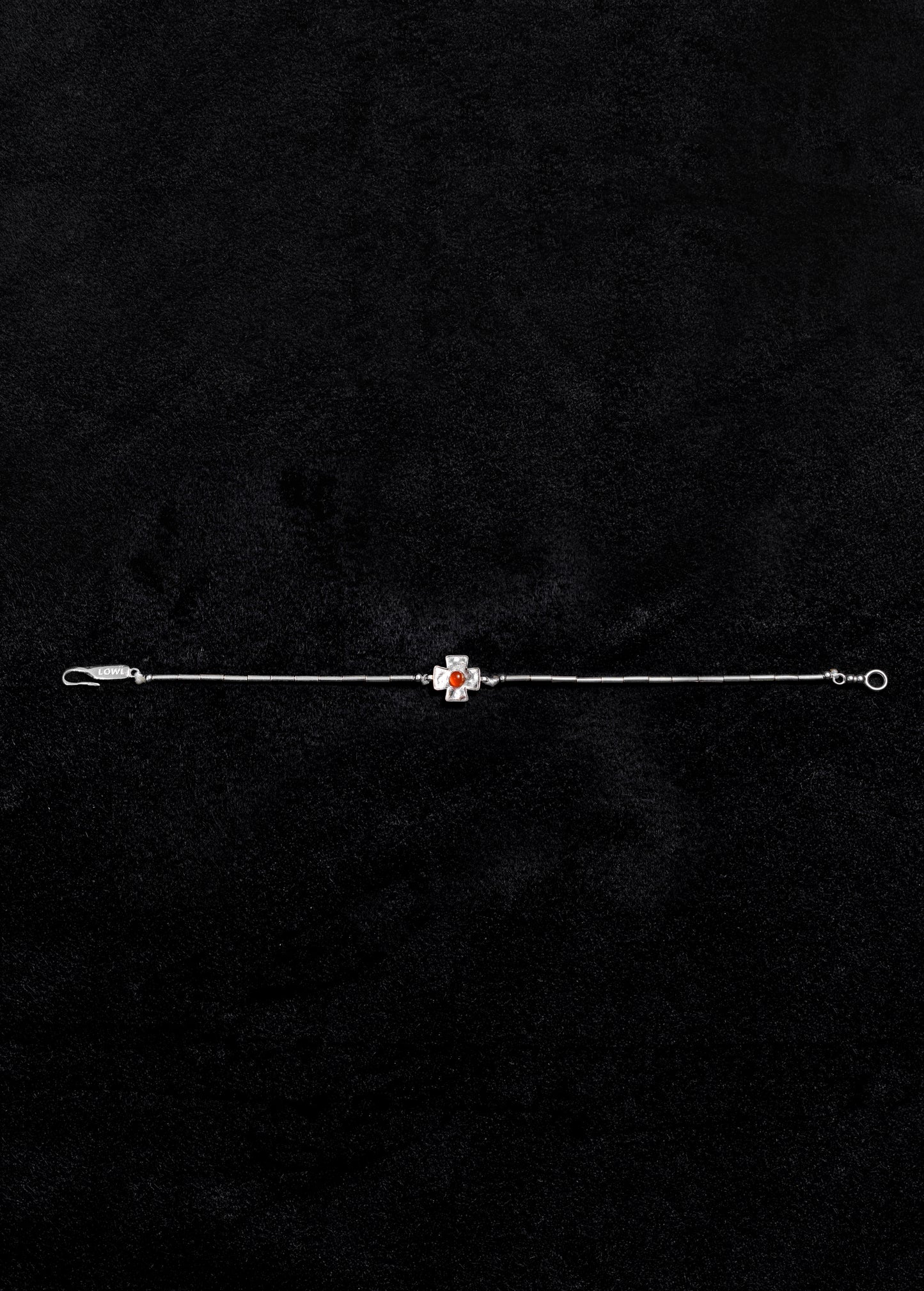 RED CROSS SILVER BRACELET