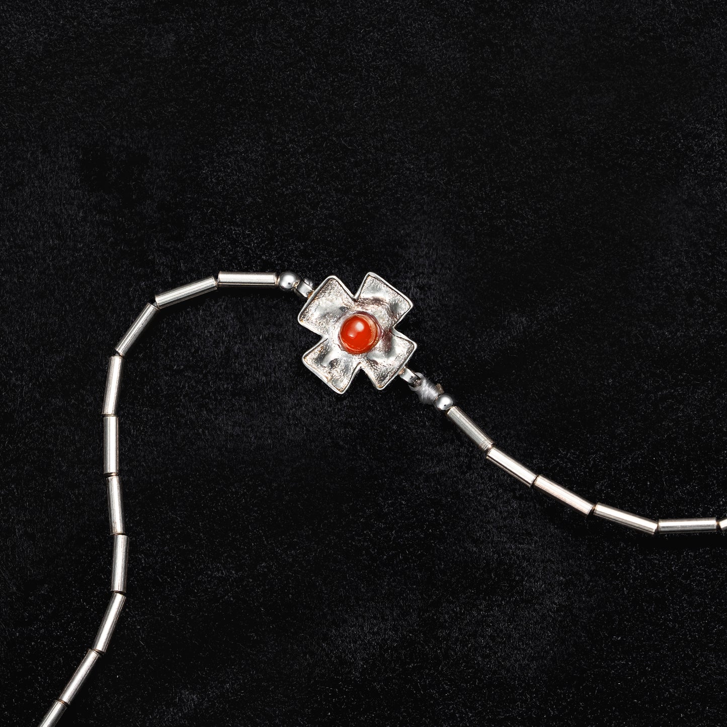 RED CROSS SILVER BRACELET