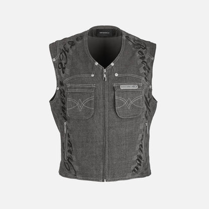 SCRIPT DENIM  VEST
