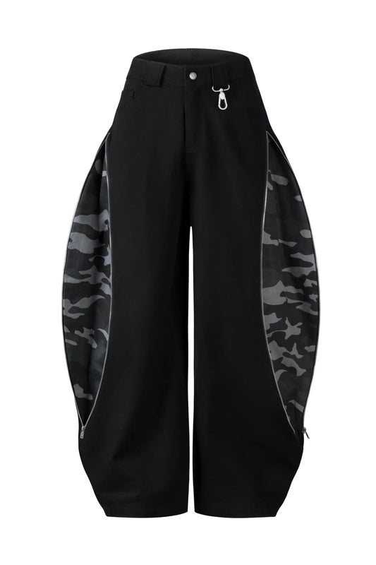 CAMO ZIP BALLON PANTS