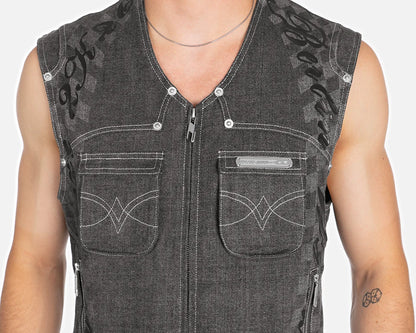SCRIPT DENIM  VEST