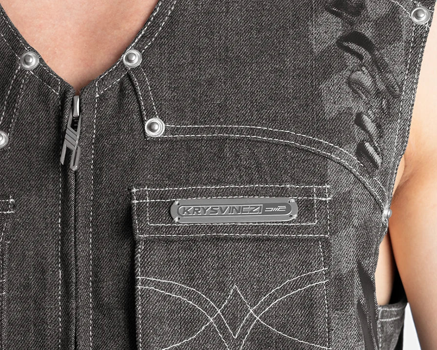 SCRIPT DENIM  VEST