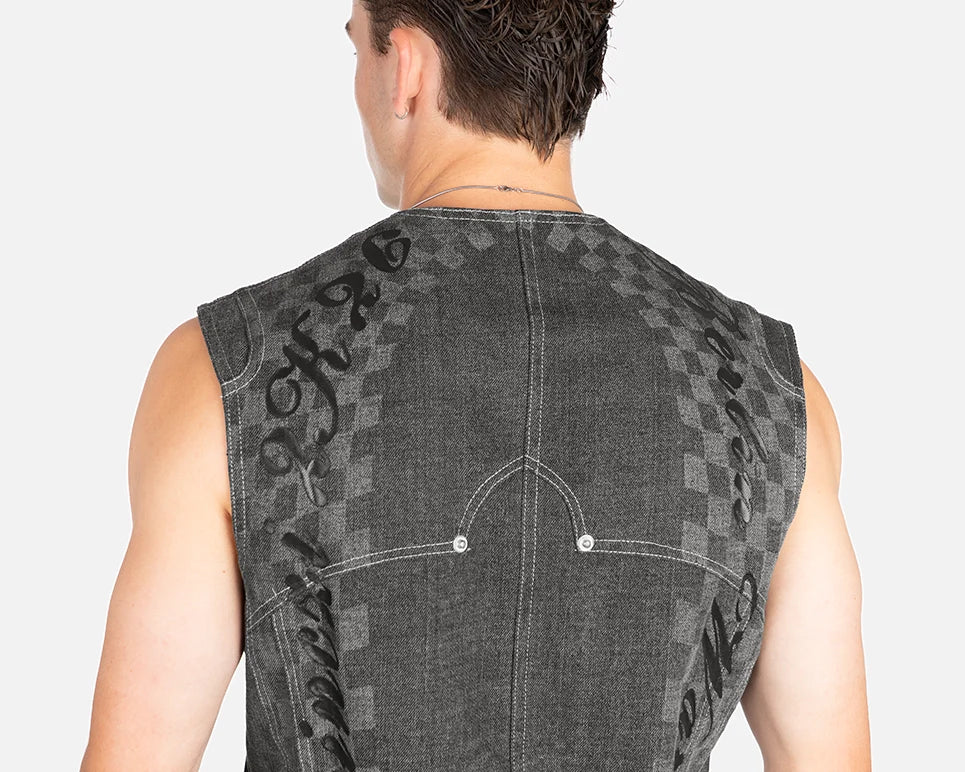 SCRIPT DENIM  VEST