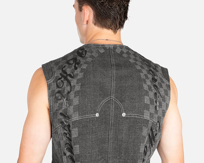SCRIPT DENIM  VEST