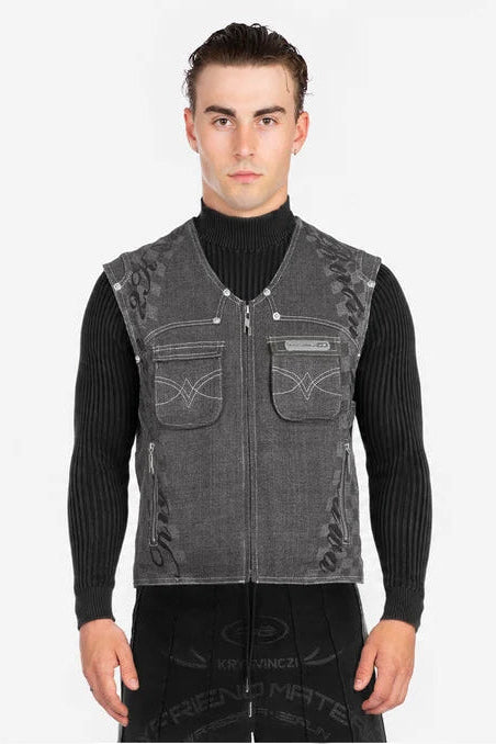 SCRIPT DENIM  VEST