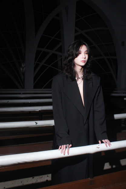 FANG TRENCH COAT BLACK
