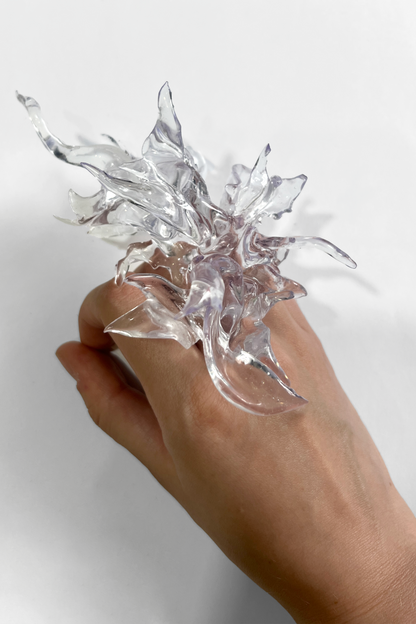 TRANSPARENT CORAL RING