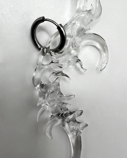 TRANSPARENT ORGANIC EARRING