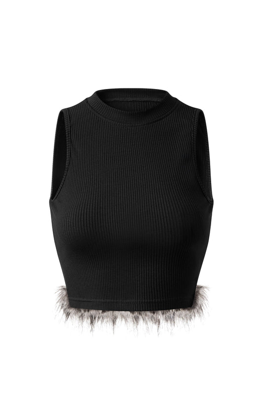 FREYA FAUX FUR TANKTOP