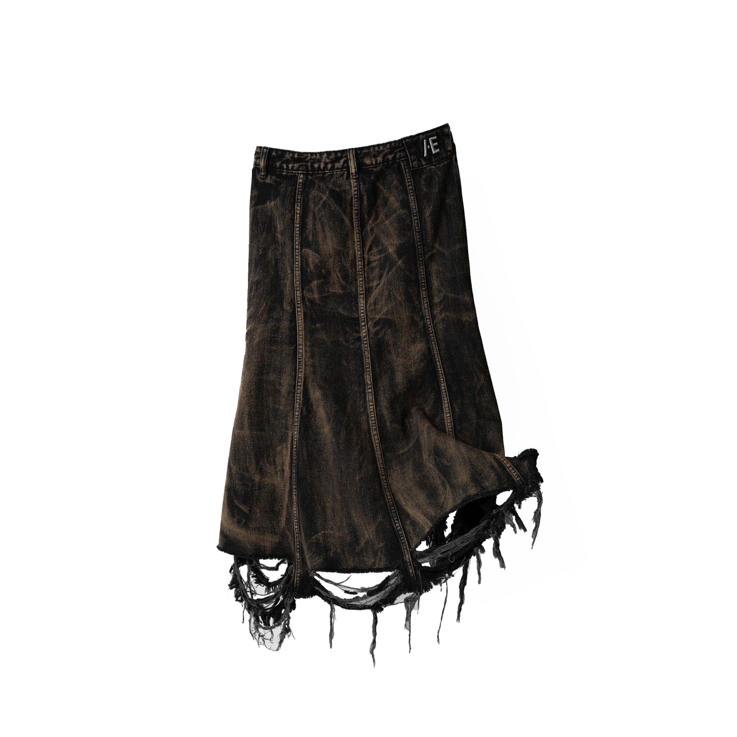 DESTROYED MIDI SKIRT